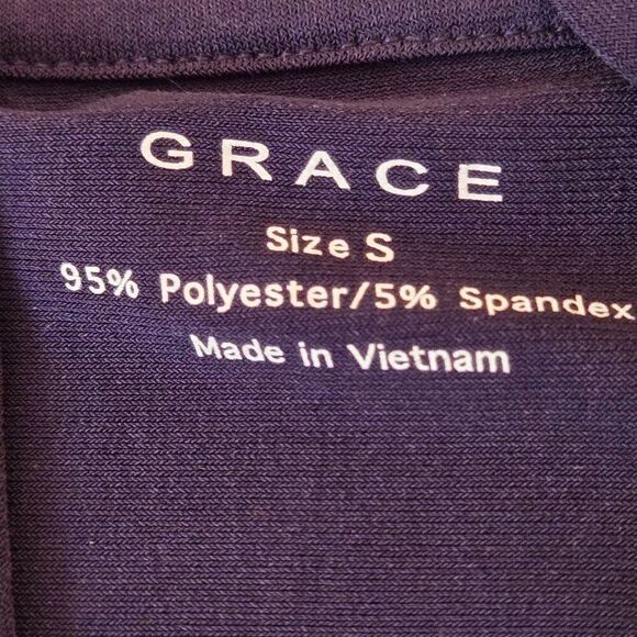 GRACE  Womens Navy Blue Open Front Long Sleeve Lightweight Cardigan Small - Picture 2 of 9